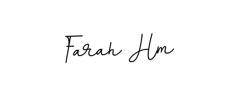 Design your own signature with our free online signature maker. With this signature software, you can create a handwritten (BallpointsItalic-DORy9) signature for name Farah Hm. Farah Hm signature style 11 images and pictures png