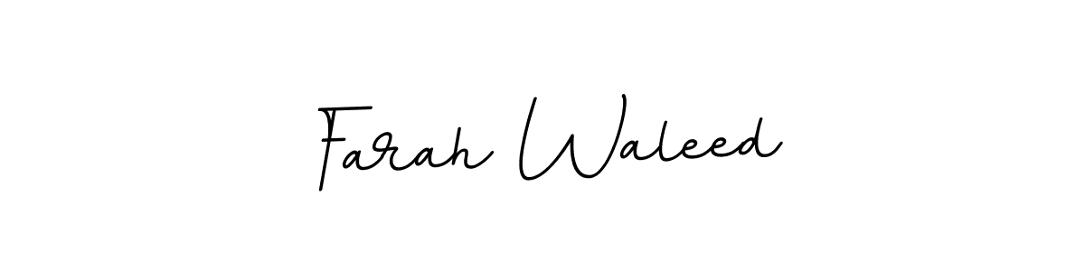 Use a signature maker to create a handwritten signature online. With this signature software, you can design (BallpointsItalic-DORy9) your own signature for name Farah Waleed. Farah Waleed signature style 11 images and pictures png