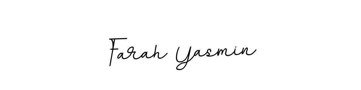 Design your own signature with our free online signature maker. With this signature software, you can create a handwritten (BallpointsItalic-DORy9) signature for name Farah Yasmin. Farah Yasmin signature style 11 images and pictures png