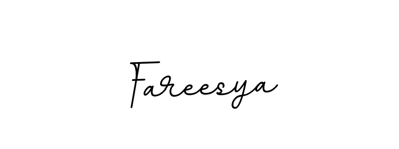 Create a beautiful signature design for name Fareesya. With this signature (BallpointsItalic-DORy9) fonts, you can make a handwritten signature for free. Fareesya signature style 11 images and pictures png