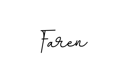 Use a signature maker to create a handwritten signature online. With this signature software, you can design (BallpointsItalic-DORy9) your own signature for name Faren. Faren signature style 11 images and pictures png