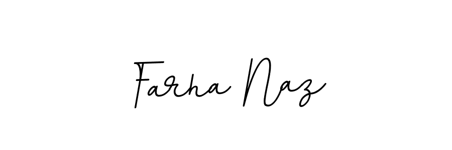 Make a beautiful signature design for name Farha Naz. With this signature (BallpointsItalic-DORy9) style, you can create a handwritten signature for free. Farha Naz signature style 11 images and pictures png
