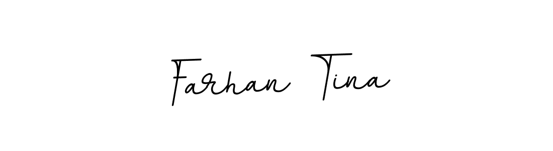 How to make Farhan Tina name signature. Use BallpointsItalic-DORy9 style for creating short signs online. This is the latest handwritten sign. Farhan Tina signature style 11 images and pictures png