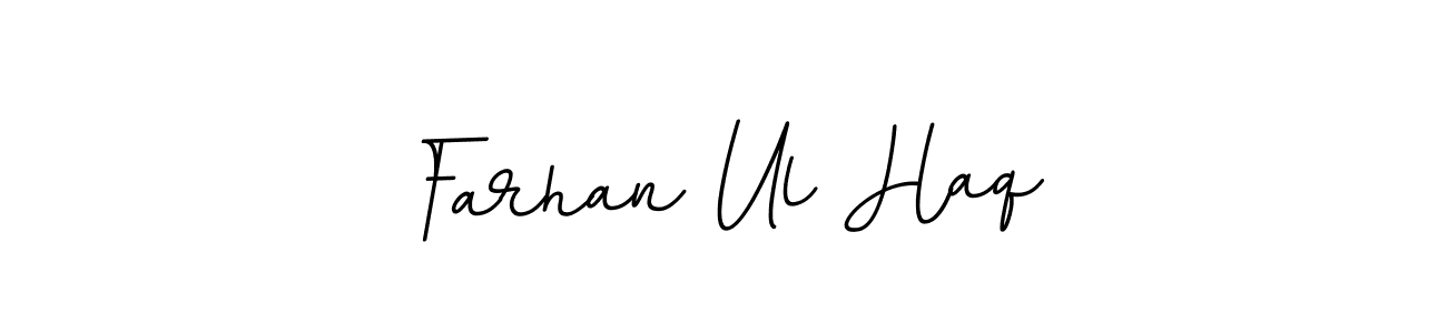 Use a signature maker to create a handwritten signature online. With this signature software, you can design (BallpointsItalic-DORy9) your own signature for name Farhan Ul Haq. Farhan Ul Haq signature style 11 images and pictures png