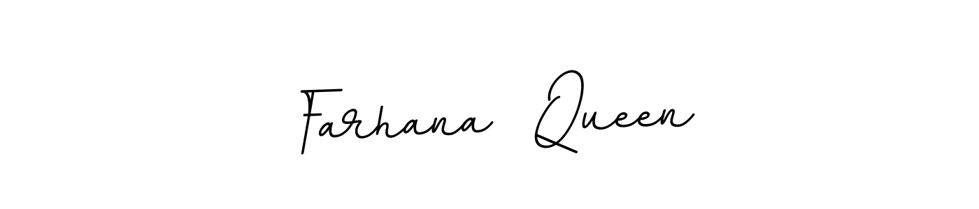 How to make Farhana  Queen name signature. Use BallpointsItalic-DORy9 style for creating short signs online. This is the latest handwritten sign. Farhana  Queen signature style 11 images and pictures png