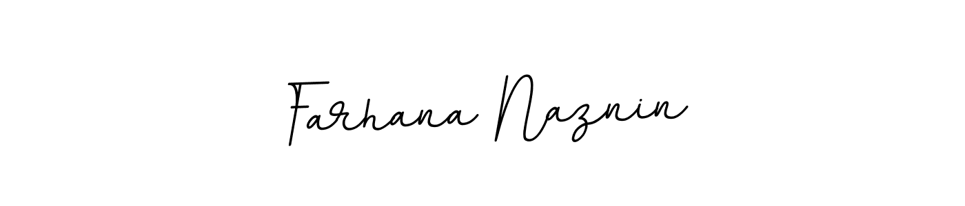 Design your own signature with our free online signature maker. With this signature software, you can create a handwritten (BallpointsItalic-DORy9) signature for name Farhana Naznin. Farhana Naznin signature style 11 images and pictures png