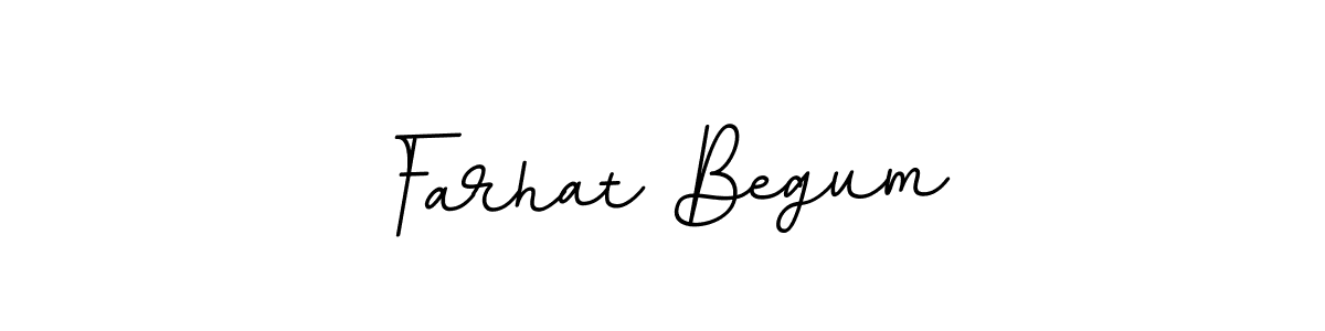 How to make Farhat Begum name signature. Use BallpointsItalic-DORy9 style for creating short signs online. This is the latest handwritten sign. Farhat Begum signature style 11 images and pictures png