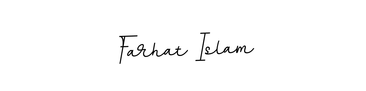 How to make Farhat Islam name signature. Use BallpointsItalic-DORy9 style for creating short signs online. This is the latest handwritten sign. Farhat Islam signature style 11 images and pictures png