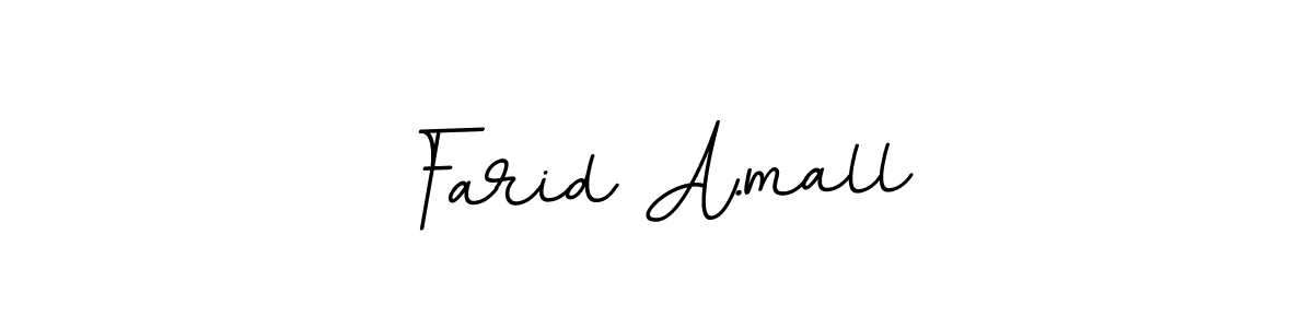 Use a signature maker to create a handwritten signature online. With this signature software, you can design (BallpointsItalic-DORy9) your own signature for name Farid A.mall. Farid A.mall signature style 11 images and pictures png