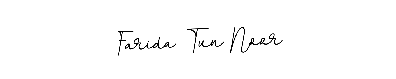 Make a beautiful signature design for name Farida Tun Noor. With this signature (BallpointsItalic-DORy9) style, you can create a handwritten signature for free. Farida Tun Noor signature style 11 images and pictures png