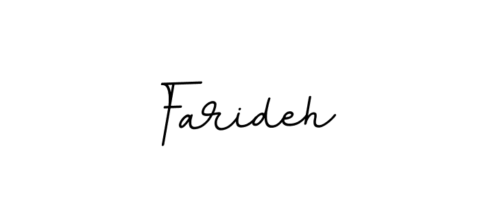 How to make Farideh name signature. Use BallpointsItalic-DORy9 style for creating short signs online. This is the latest handwritten sign. Farideh signature style 11 images and pictures png