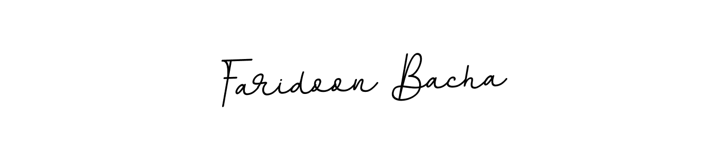 How to make Faridoon Bacha name signature. Use BallpointsItalic-DORy9 style for creating short signs online. This is the latest handwritten sign. Faridoon Bacha signature style 11 images and pictures png