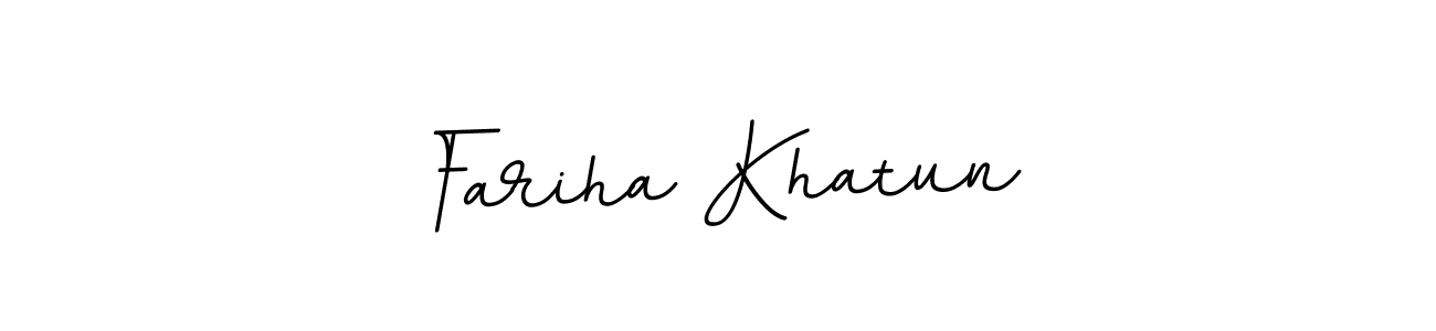 Make a beautiful signature design for name Fariha Khatun. With this signature (BallpointsItalic-DORy9) style, you can create a handwritten signature for free. Fariha Khatun signature style 11 images and pictures png