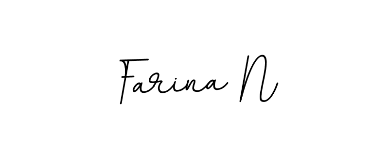 The best way (BallpointsItalic-DORy9) to make a short signature is to pick only two or three words in your name. The name Farina N include a total of six letters. For converting this name. Farina N signature style 11 images and pictures png