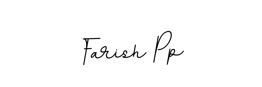 How to make Farish Pp name signature. Use BallpointsItalic-DORy9 style for creating short signs online. This is the latest handwritten sign. Farish Pp signature style 11 images and pictures png