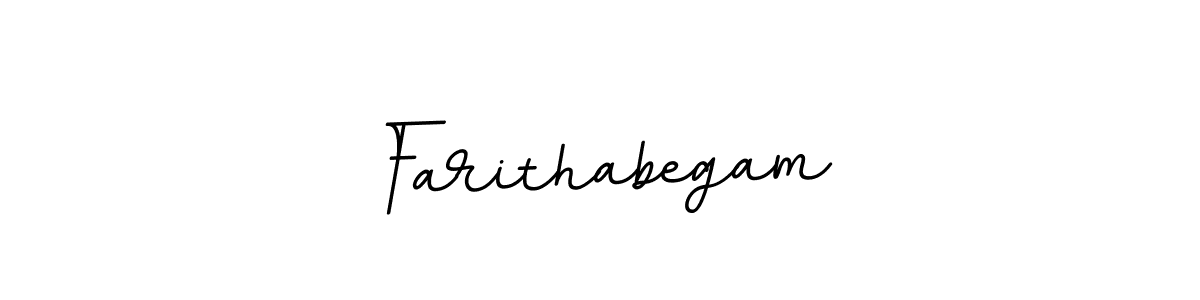 Design your own signature with our free online signature maker. With this signature software, you can create a handwritten (BallpointsItalic-DORy9) signature for name Farithabegam. Farithabegam signature style 11 images and pictures png