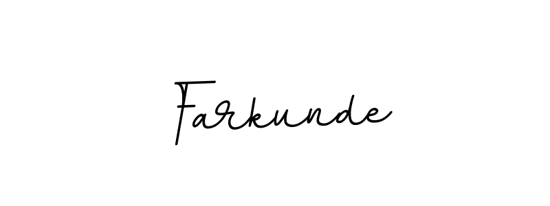 The best way (BallpointsItalic-DORy9) to make a short signature is to pick only two or three words in your name. The name Farkunde include a total of six letters. For converting this name. Farkunde signature style 11 images and pictures png