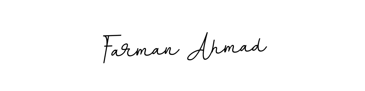 Use a signature maker to create a handwritten signature online. With this signature software, you can design (BallpointsItalic-DORy9) your own signature for name Farman Ahmad. Farman Ahmad signature style 11 images and pictures png