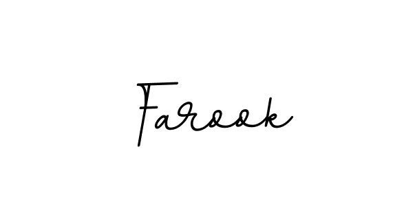Design your own signature with our free online signature maker. With this signature software, you can create a handwritten (BallpointsItalic-DORy9) signature for name Farook. Farook signature style 11 images and pictures png