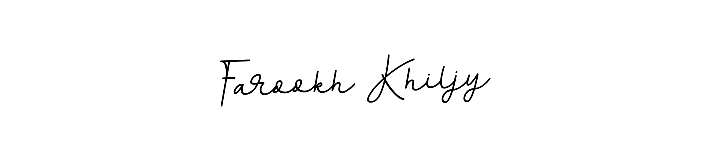 Make a beautiful signature design for name Farookh Khiljy. With this signature (BallpointsItalic-DORy9) style, you can create a handwritten signature for free. Farookh Khiljy signature style 11 images and pictures png