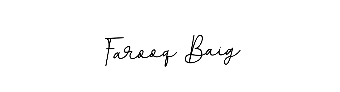 How to make Farooq Baig name signature. Use BallpointsItalic-DORy9 style for creating short signs online. This is the latest handwritten sign. Farooq Baig signature style 11 images and pictures png