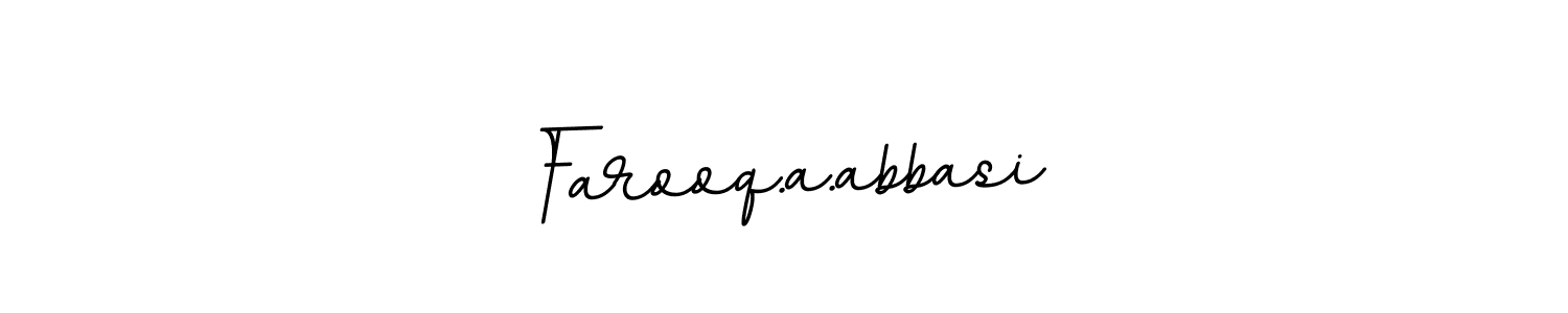 Use a signature maker to create a handwritten signature online. With this signature software, you can design (BallpointsItalic-DORy9) your own signature for name Farooq.a.abbasi. Farooq.a.abbasi signature style 11 images and pictures png