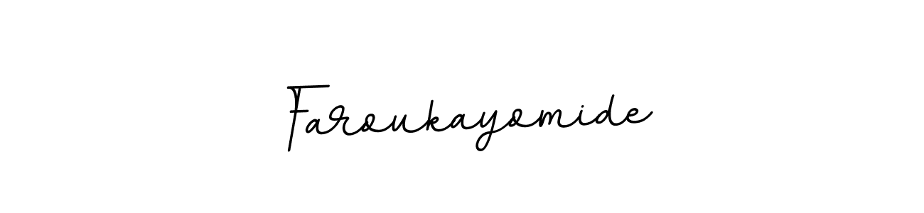 Design your own signature with our free online signature maker. With this signature software, you can create a handwritten (BallpointsItalic-DORy9) signature for name Faroukayomide. Faroukayomide signature style 11 images and pictures png