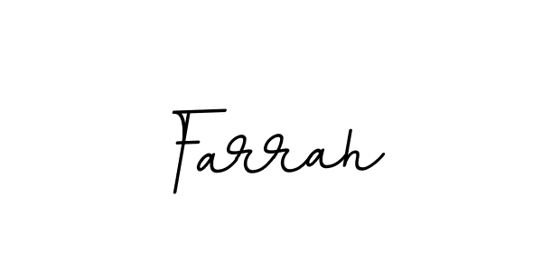 Create a beautiful signature design for name Farrah. With this signature (BallpointsItalic-DORy9) fonts, you can make a handwritten signature for free. Farrah signature style 11 images and pictures png