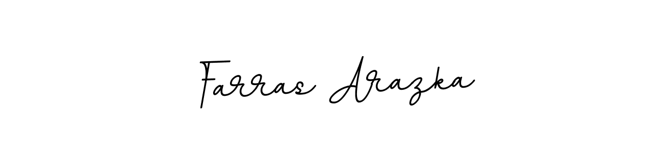 The best way (BallpointsItalic-DORy9) to make a short signature is to pick only two or three words in your name. The name Farras Arazka include a total of six letters. For converting this name. Farras Arazka signature style 11 images and pictures png