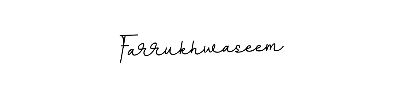 Use a signature maker to create a handwritten signature online. With this signature software, you can design (BallpointsItalic-DORy9) your own signature for name Farrukhwaseem. Farrukhwaseem signature style 11 images and pictures png