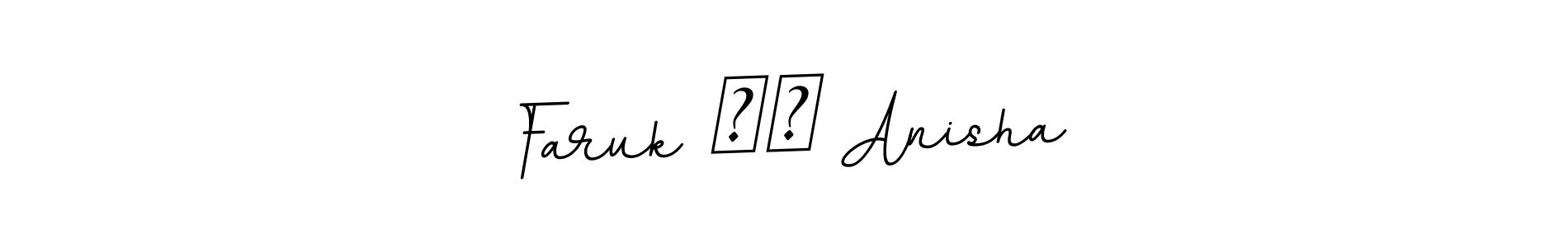 Use a signature maker to create a handwritten signature online. With this signature software, you can design (BallpointsItalic-DORy9) your own signature for name Faruk ❤️ Anisha. Faruk ❤️ Anisha signature style 11 images and pictures png