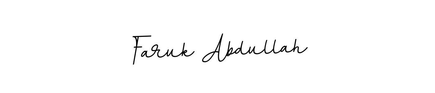 Use a signature maker to create a handwritten signature online. With this signature software, you can design (BallpointsItalic-DORy9) your own signature for name Faruk Abdullah. Faruk Abdullah signature style 11 images and pictures png