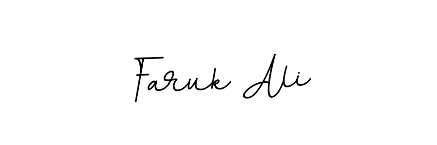 How to make Faruk Ali name signature. Use BallpointsItalic-DORy9 style for creating short signs online. This is the latest handwritten sign. Faruk Ali signature style 11 images and pictures png