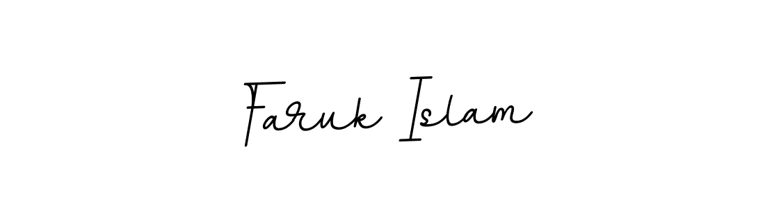 How to make Faruk Islam name signature. Use BallpointsItalic-DORy9 style for creating short signs online. This is the latest handwritten sign. Faruk Islam signature style 11 images and pictures png