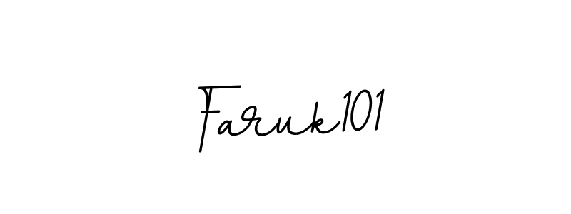 How to make Faruk101 name signature. Use BallpointsItalic-DORy9 style for creating short signs online. This is the latest handwritten sign. Faruk101 signature style 11 images and pictures png