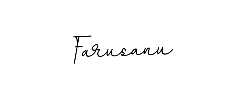 How to make Farusanu name signature. Use BallpointsItalic-DORy9 style for creating short signs online. This is the latest handwritten sign. Farusanu signature style 11 images and pictures png