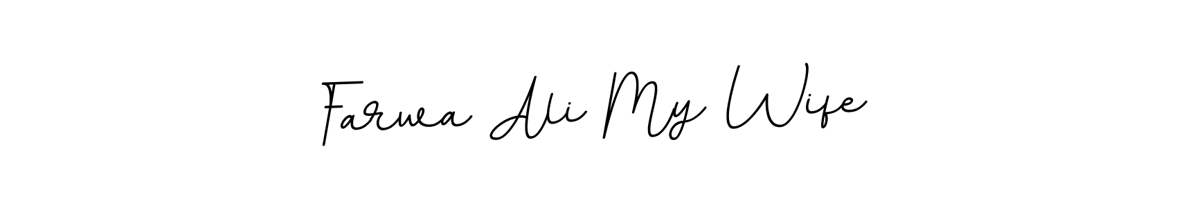 Farwa Ali My Wife stylish signature style. Best Handwritten Sign (BallpointsItalic-DORy9) for my name. Handwritten Signature Collection Ideas for my name Farwa Ali My Wife. Farwa Ali My Wife signature style 11 images and pictures png