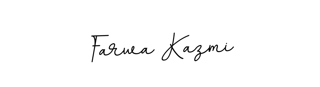 Make a beautiful signature design for name Farwa Kazmi. With this signature (BallpointsItalic-DORy9) style, you can create a handwritten signature for free. Farwa Kazmi signature style 11 images and pictures png