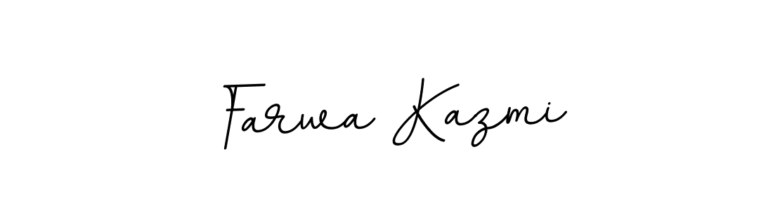 Make a beautiful signature design for name Farwa Kazmi. With this signature (BallpointsItalic-DORy9) style, you can create a handwritten signature for free. Farwa Kazmi signature style 11 images and pictures png