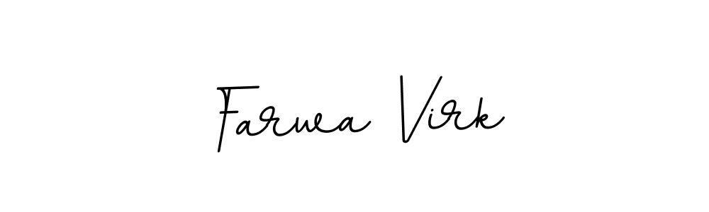 How to make Farwa Virk name signature. Use BallpointsItalic-DORy9 style for creating short signs online. This is the latest handwritten sign. Farwa Virk signature style 11 images and pictures png