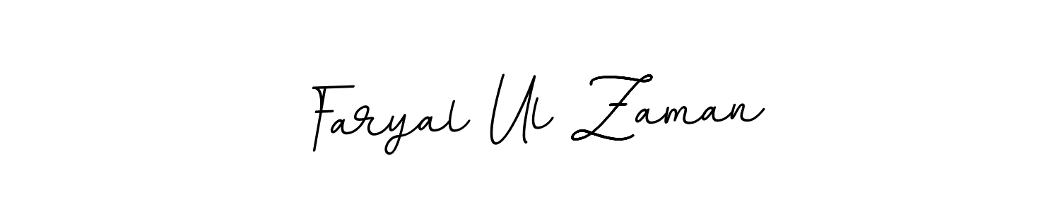 Design your own signature with our free online signature maker. With this signature software, you can create a handwritten (BallpointsItalic-DORy9) signature for name Faryal Ul Zaman. Faryal Ul Zaman signature style 11 images and pictures png
