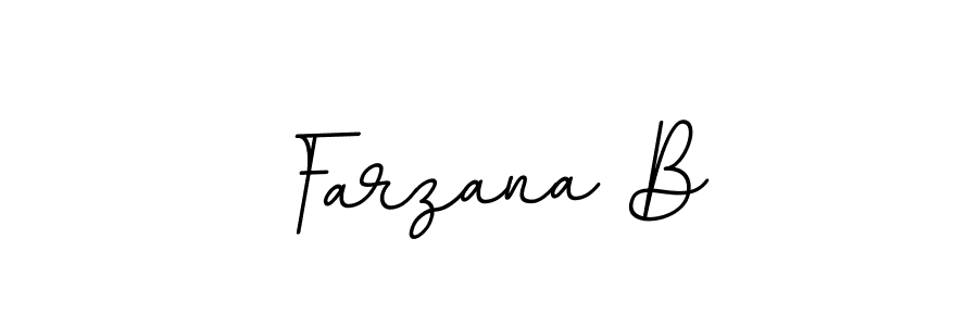 Make a beautiful signature design for name Farzana B. Use this online signature maker to create a handwritten signature for free. Farzana B signature style 11 images and pictures png