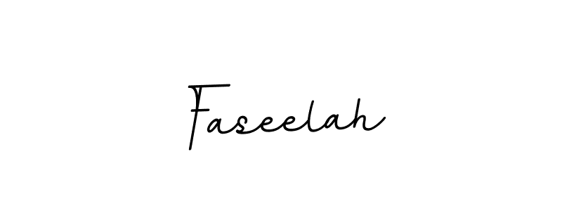 Design your own signature with our free online signature maker. With this signature software, you can create a handwritten (BallpointsItalic-DORy9) signature for name Faseelah. Faseelah signature style 11 images and pictures png