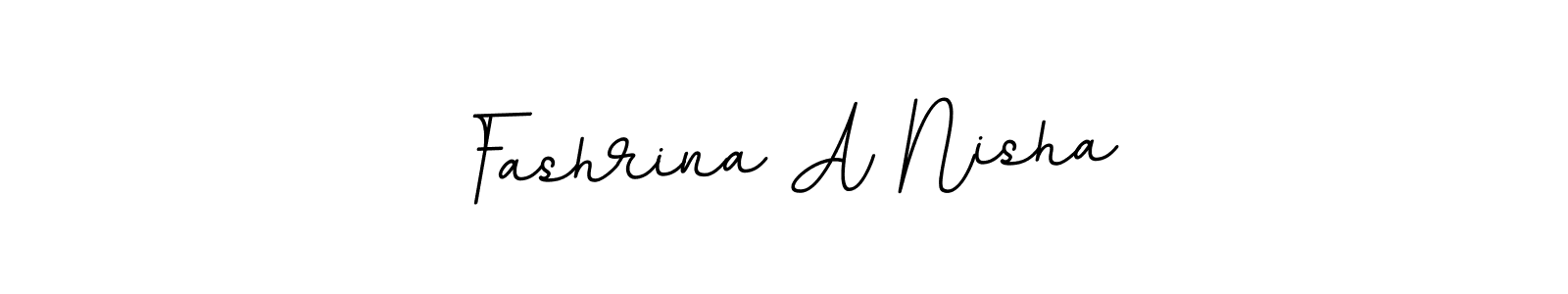 Make a beautiful signature design for name Fashrina A Nisha. With this signature (BallpointsItalic-DORy9) style, you can create a handwritten signature for free. Fashrina A Nisha signature style 11 images and pictures png