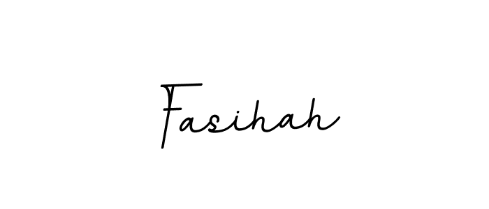 Make a beautiful signature design for name Fasihah. With this signature (BallpointsItalic-DORy9) style, you can create a handwritten signature for free. Fasihah signature style 11 images and pictures png