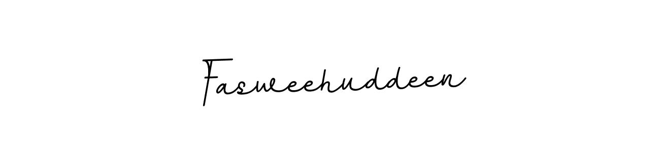 The best way (BallpointsItalic-DORy9) to make a short signature is to pick only two or three words in your name. The name Fasweehuddeen include a total of six letters. For converting this name. Fasweehuddeen signature style 11 images and pictures png