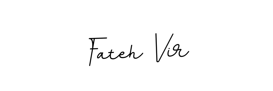 How to make Fateh Vir name signature. Use BallpointsItalic-DORy9 style for creating short signs online. This is the latest handwritten sign. Fateh Vir signature style 11 images and pictures png