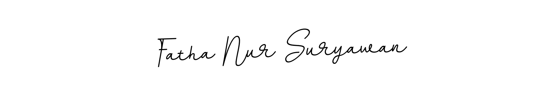 You should practise on your own different ways (BallpointsItalic-DORy9) to write your name (Fatha Nur Suryawan) in signature. don't let someone else do it for you. Fatha Nur Suryawan signature style 11 images and pictures png