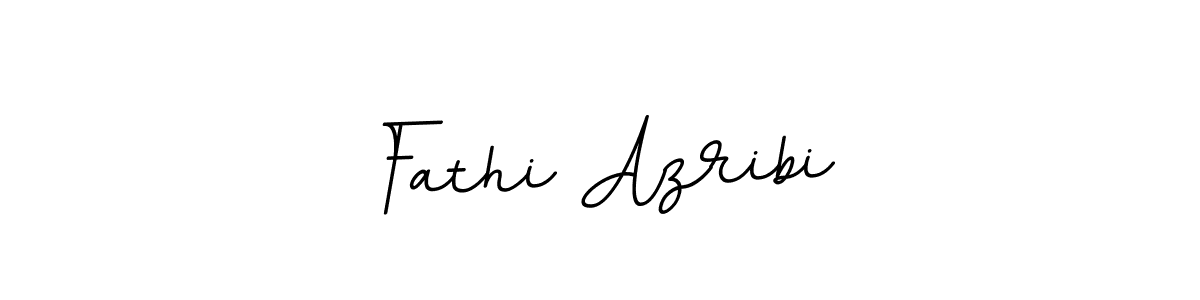 You should practise on your own different ways (BallpointsItalic-DORy9) to write your name (Fathi Azribi) in signature. don't let someone else do it for you. Fathi Azribi signature style 11 images and pictures png