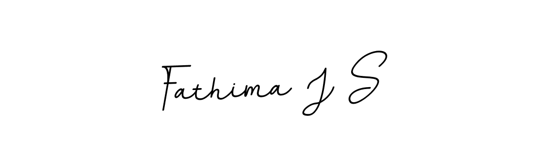 Use a signature maker to create a handwritten signature online. With this signature software, you can design (BallpointsItalic-DORy9) your own signature for name Fathima J S. Fathima J S signature style 11 images and pictures png